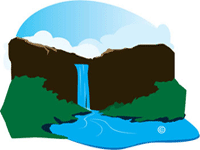 Jim Jim Falls in the wet season       |  Graphics by Goholi Team 