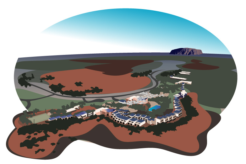 Ayers Rock Resort at Yulara | Northern Territory Australia       |  Graphics by Goholi Team 