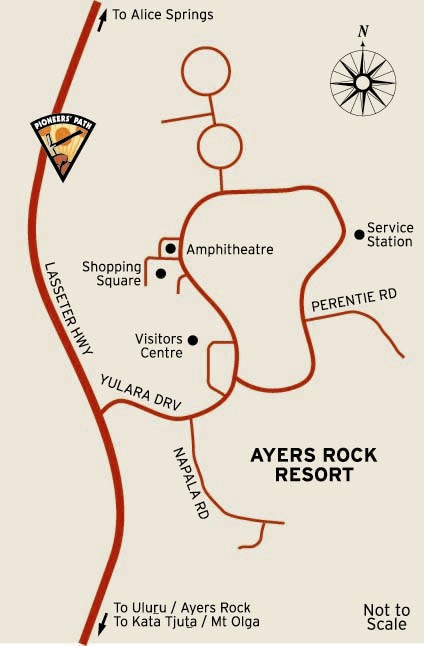 Map of Ayers Rock Resort | Credits NTTC