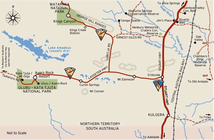 Map red Centre Way (Portion) | Credits NTTC
