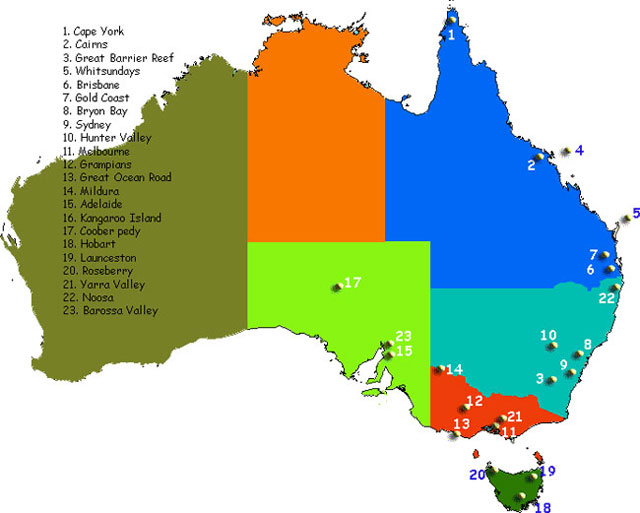 Map of Australia | Road trips | Graphic RBerude ©