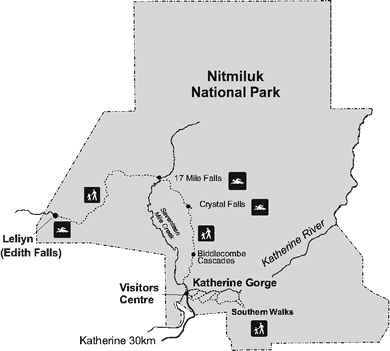 Map of Nitmiluk Park | Credits NTTC