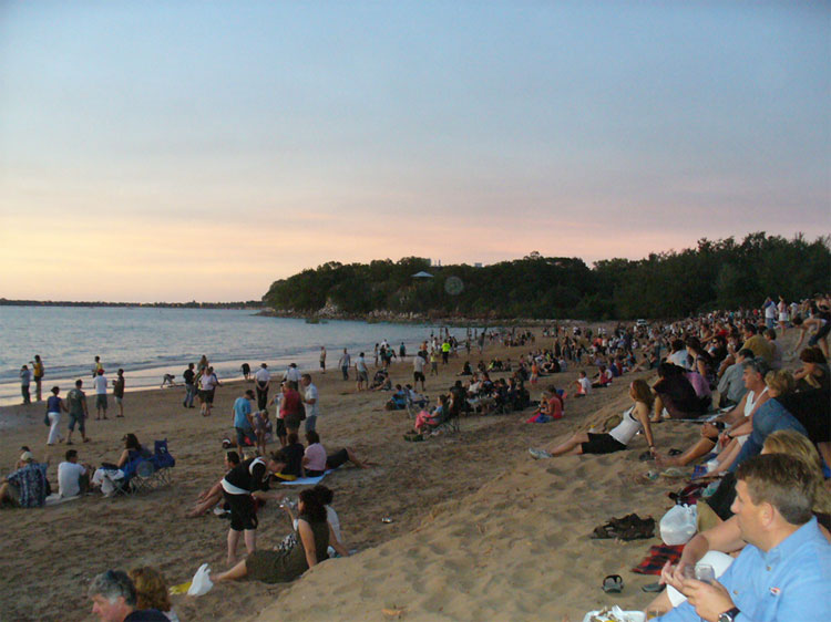 Mindil Beach Sunset sunset - every night in the dry season on Mindil beach in Darwin Australia