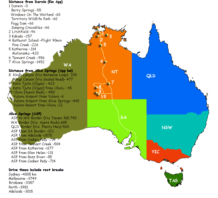 Map of Darwin to Adelaide | Graphics by Goholi Team 